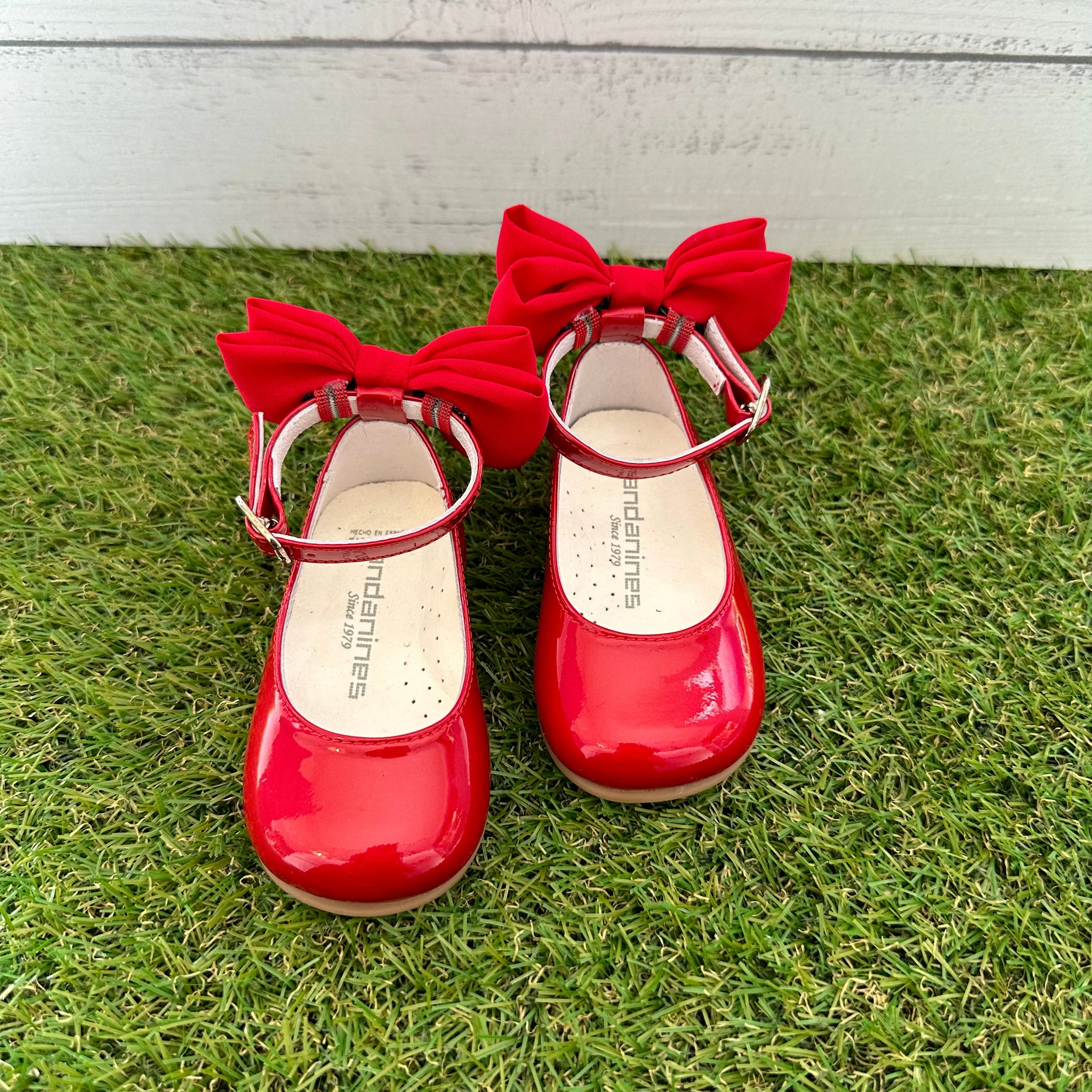 ANDANINES Ballerine eleganti con fiocco Rosso e plantare anatomico