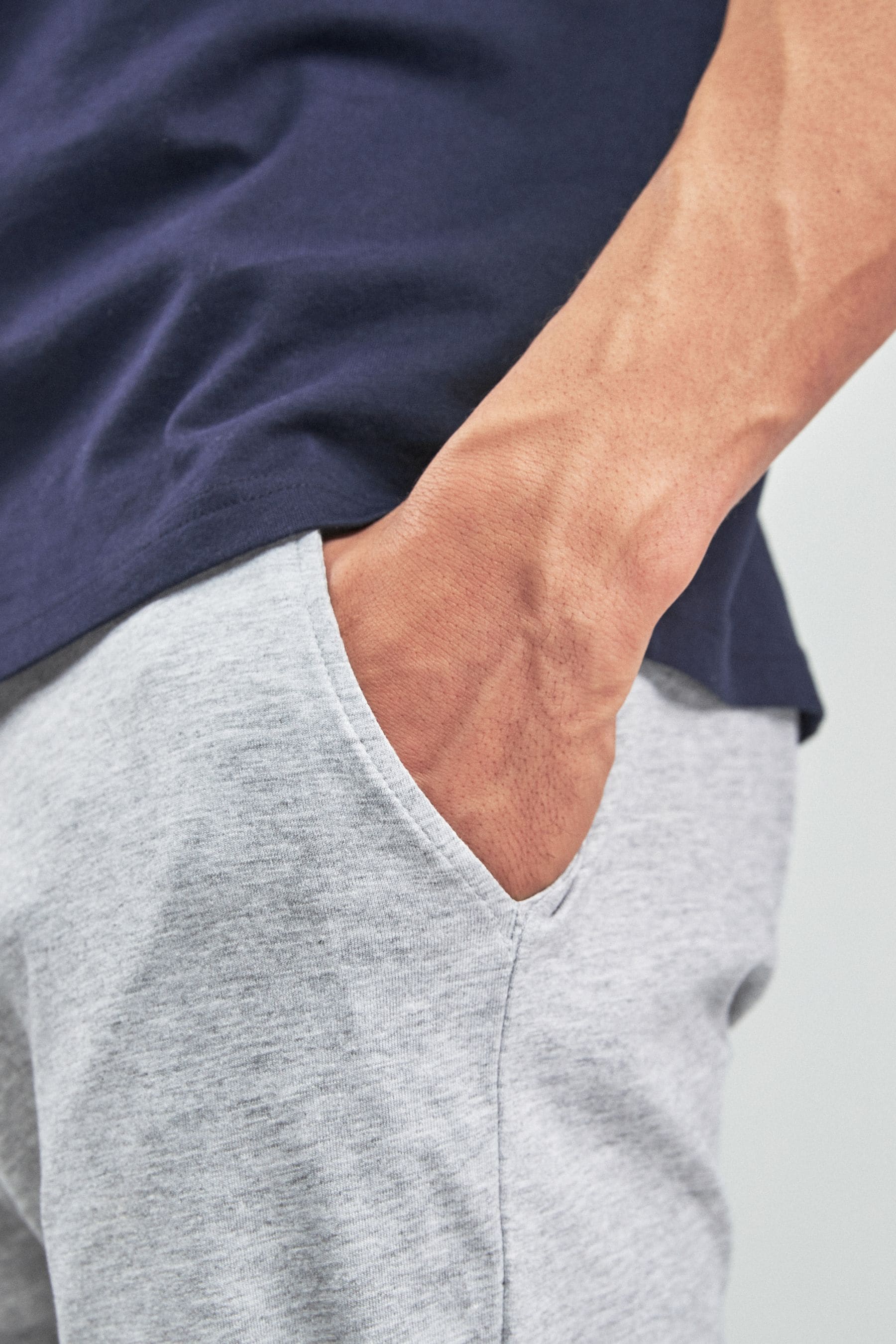 Blu Navy/Grigio  - Completo pigiama in jersey