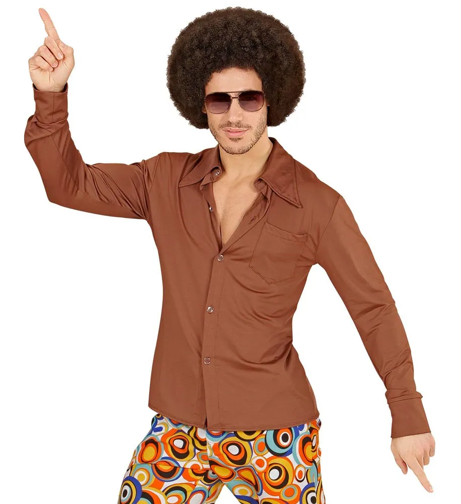 Camicia da uomo Disco Marrone