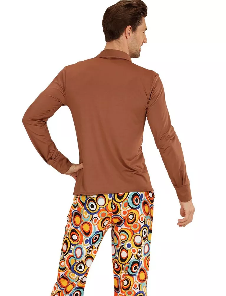 Camicia da uomo Disco Marrone