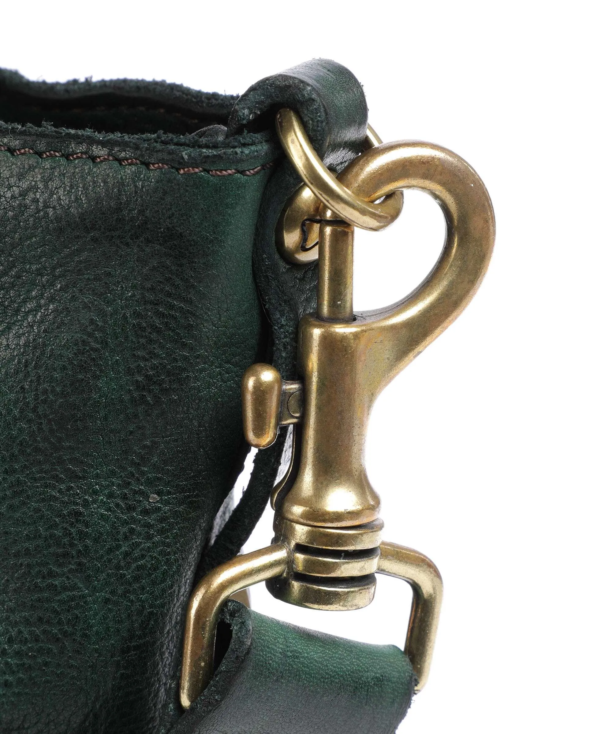  Campomaggi Prestige Borsa a mano pelle di vacchetta grana verde scuro  