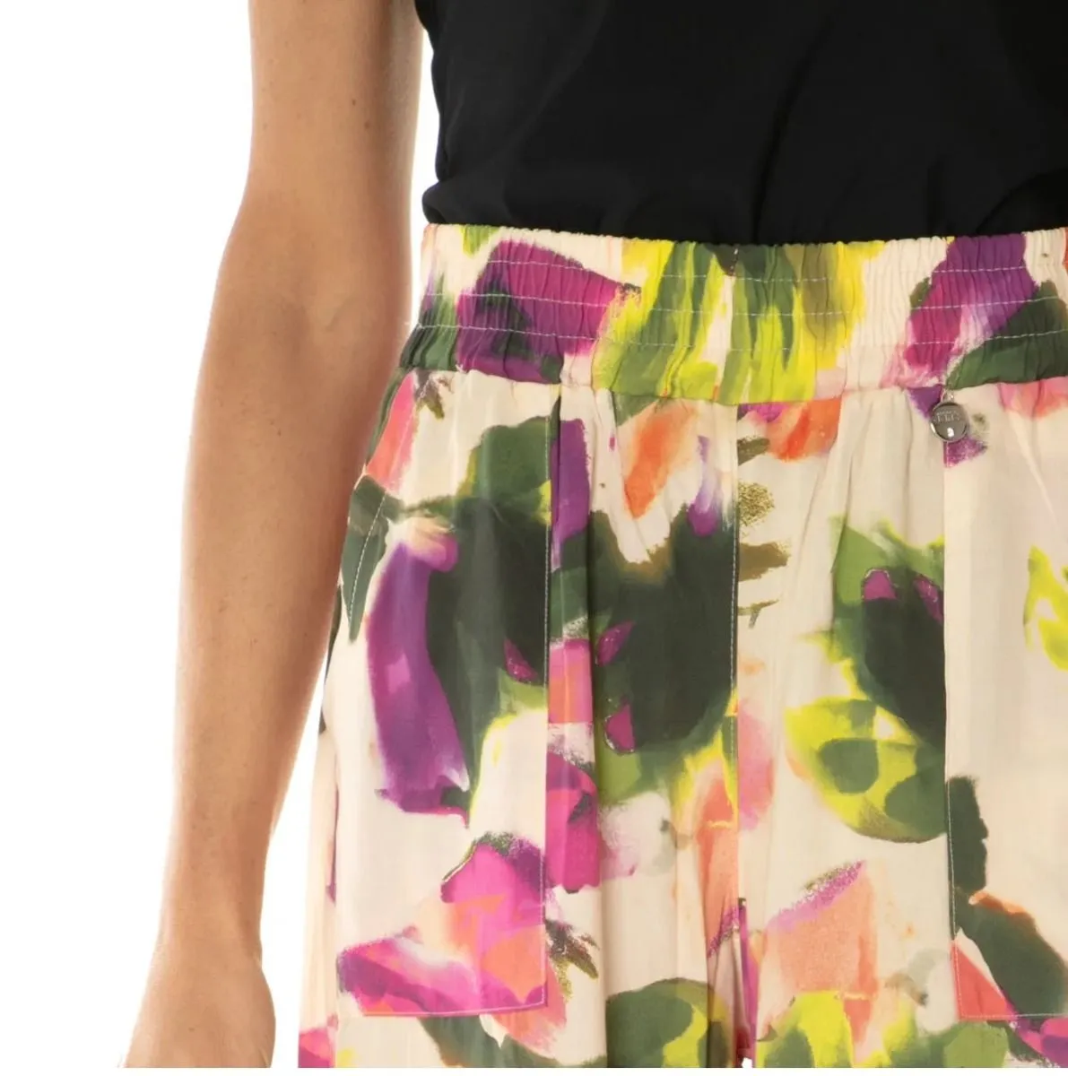 DImensione Danza Pantalone cropped floreale w