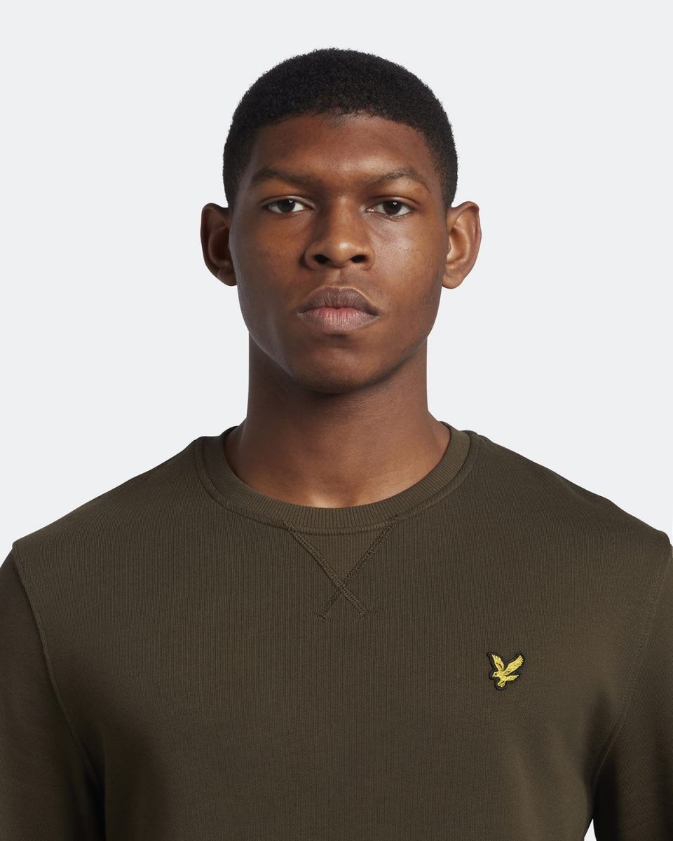 FELPA Uomo LYLE & SCOTT 1874 ML424VOG CREW NECK W485 OLIVE