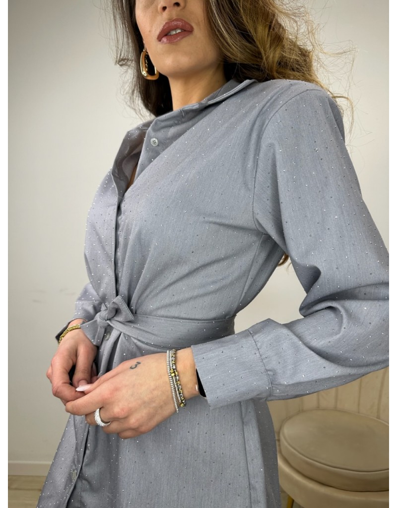 MAXI CAMICIA BRILLANT GRIGIA