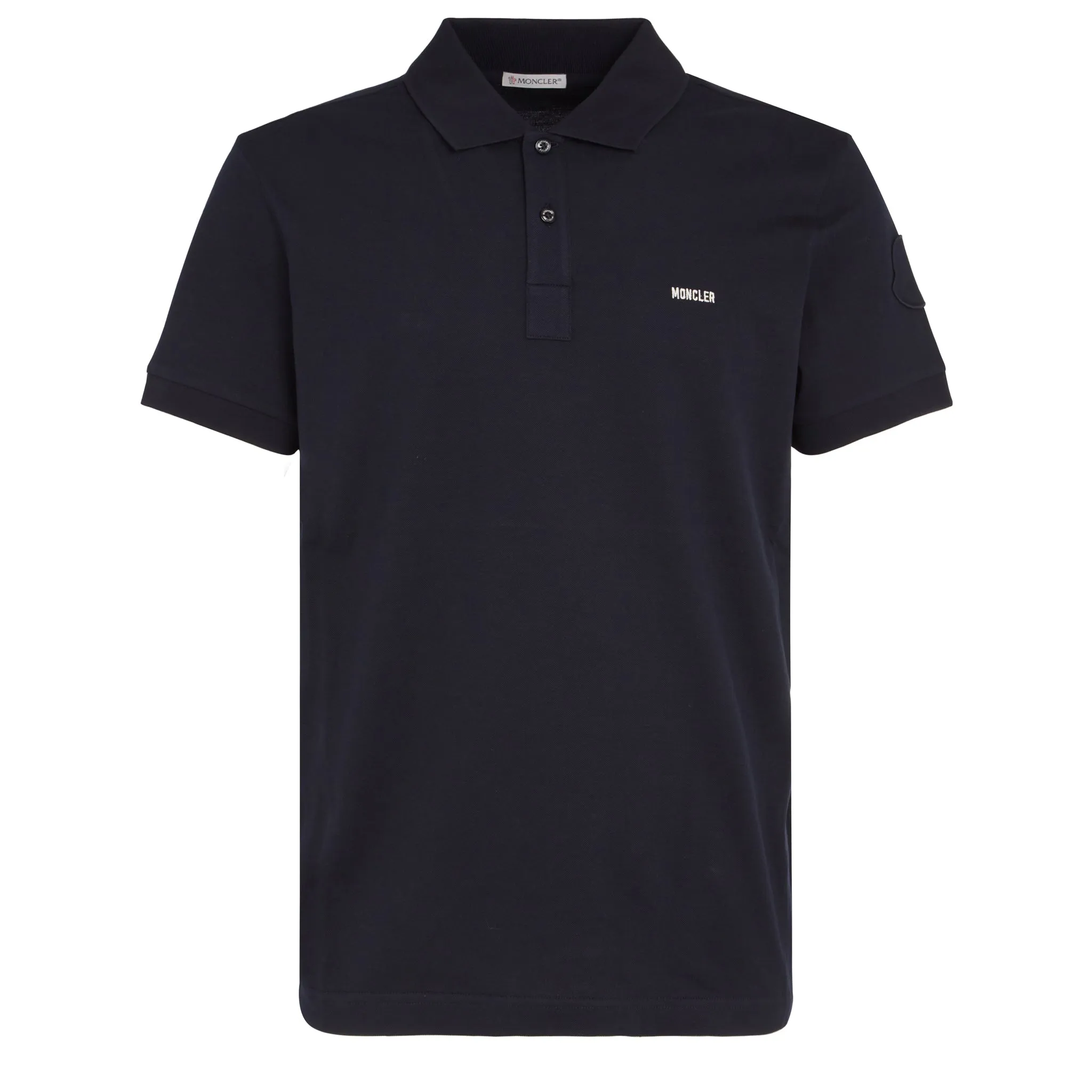MONCLER  Polo in cotone blu