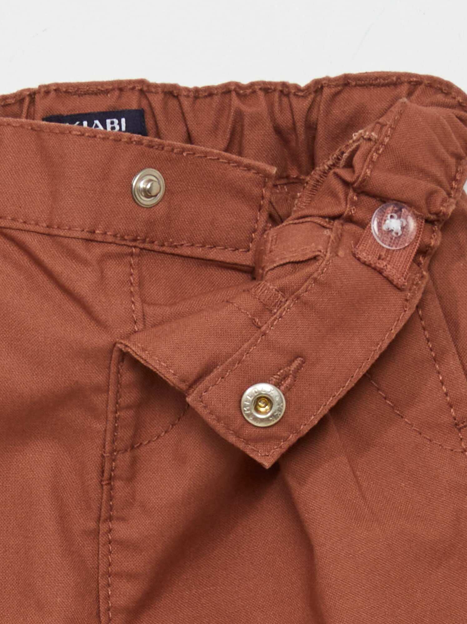 Pantaloni in cotone - MARRONE