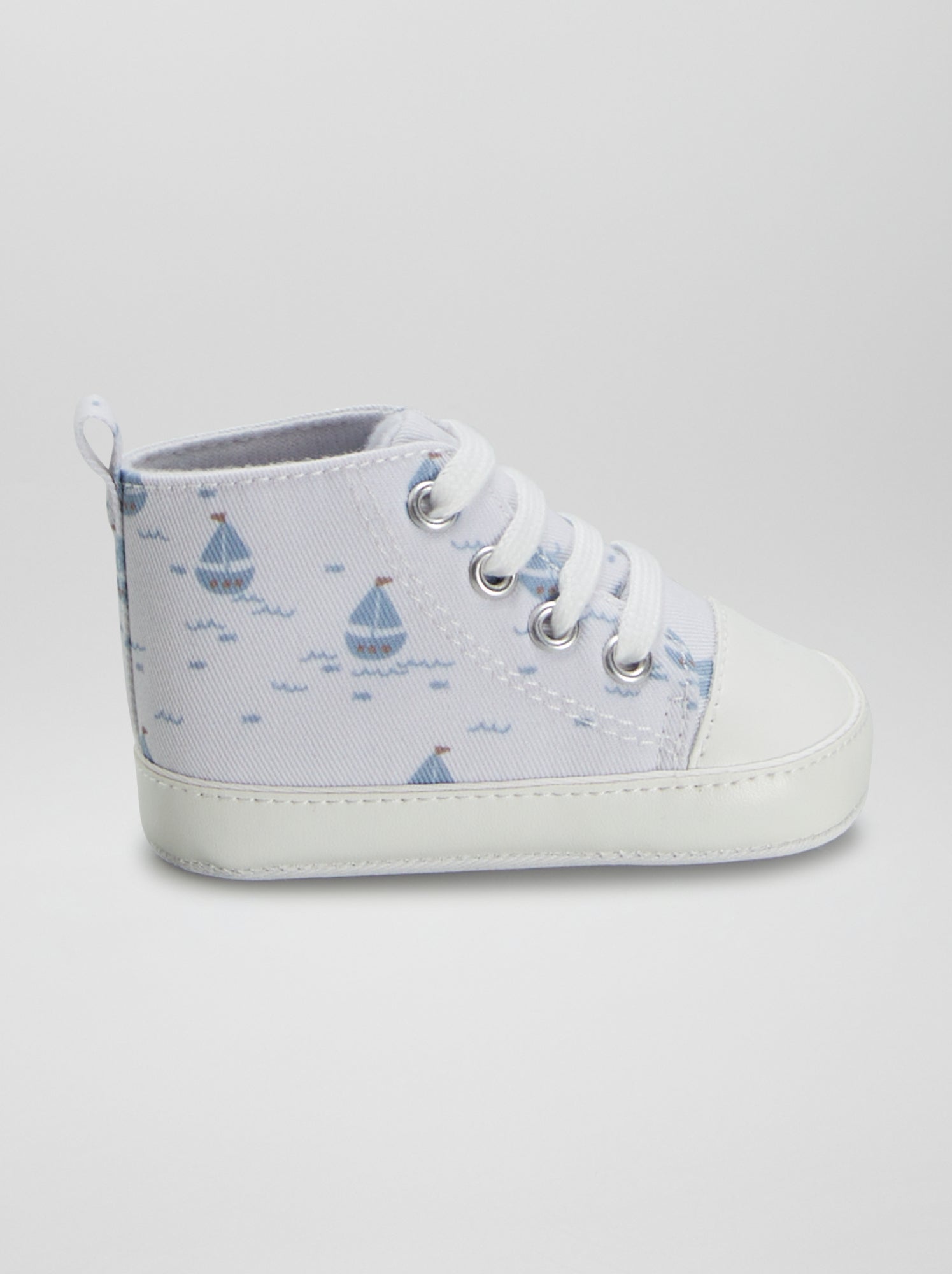 Sneakers alte in tela - BIANCO